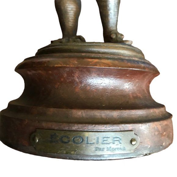 19th Century Romantic Pair of August Moreau Écoliers (students) Sculptures - Picture 9 of 10